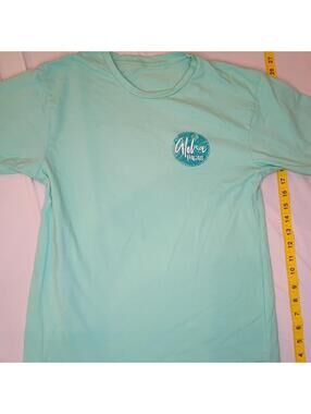 Aloha Island Men's Green and Blue Tshirt
